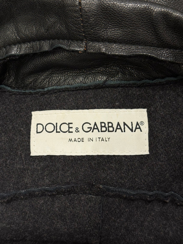1990s Dolce & Gabbana panelled leather jacket