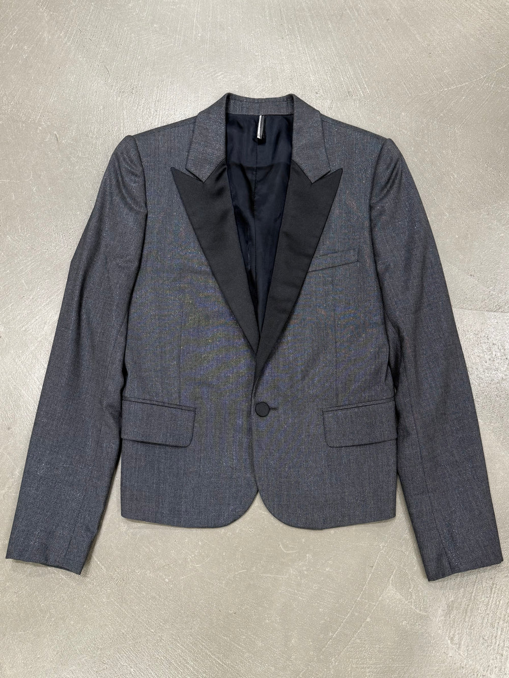 A/W2006 Dior by Hedi Slimane satin lapel tailored blazer