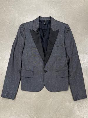A/W2006 Dior by Hedi Slimane satin lapel tailored blazer