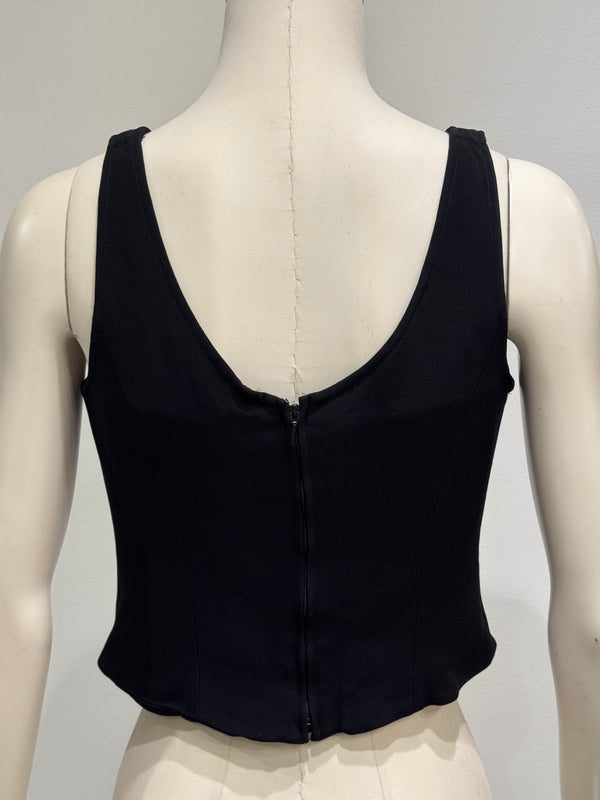 1990s Moschino lace-up corseted top