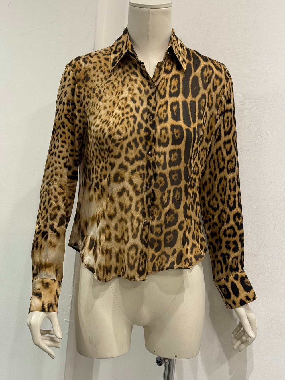 2000s Roberto Cavalli silk leopard-print Shirt