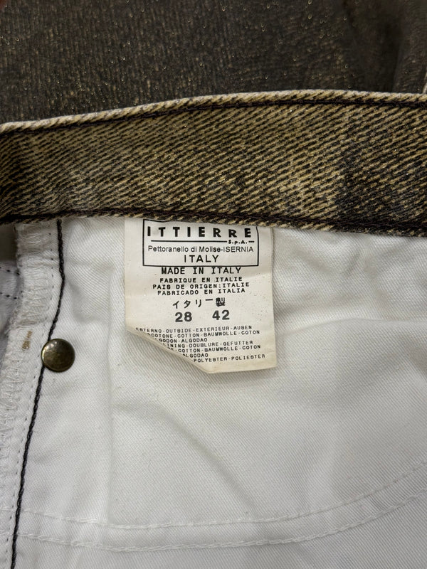 2000s Cavalli faded effect print jeans