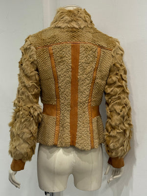 F/W2008 Cavalli rabbit fur hybrid soldier jacket
