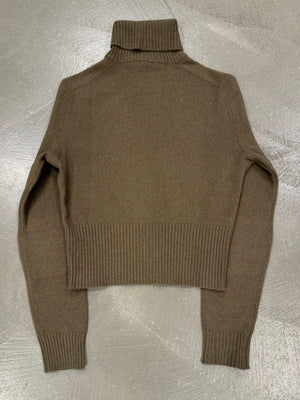 A/W 1999 Prada biker knit sweater with leather patches