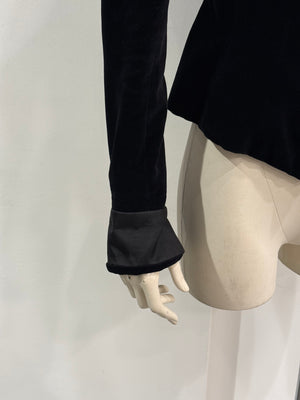 A/W1992 Yves Saint Laurent runway jewel button velvet blazer