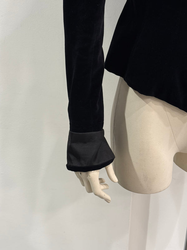 A/W1992 Yves Saint Laurent runway jewel button velvet blazer