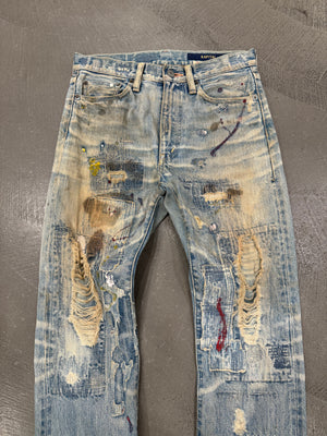 2000s Kapital boro stained distressed jeans