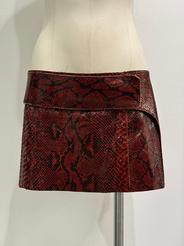 S/S2001 Dolce & Gabbana Python leather mini skirt