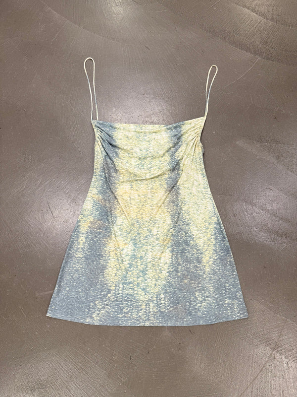 1999 Roberto Cavalli abstract print cowl neck mini dress