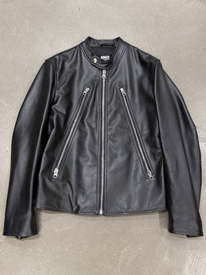 2020s Maison Margiela "5-Zip" leather biker jacket