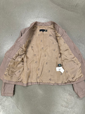 SS2007 Roberto Cavalli lace-up bondage leather blazer jacket
