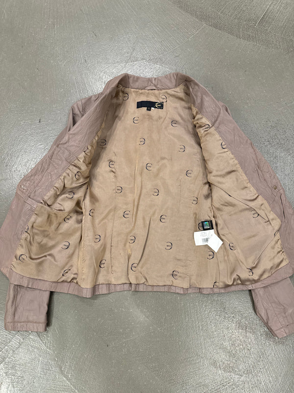 SS2007 Roberto Cavalli lace-up bondage leather blazer jacket