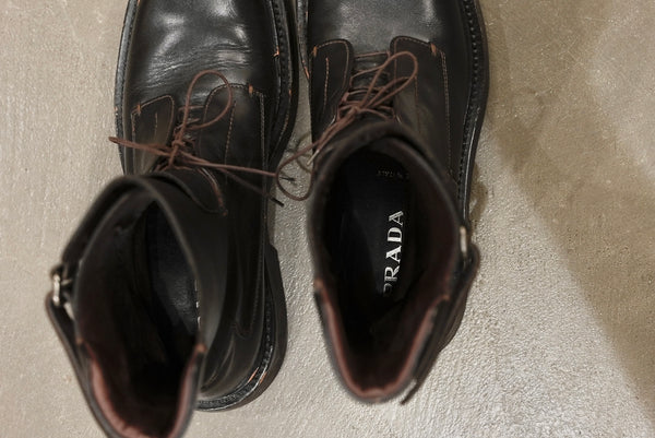 A/W1999 Prada runway combact military boots
