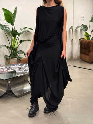 A/W2007 Jean Paul Gaultier runway painting deconstructed long dress