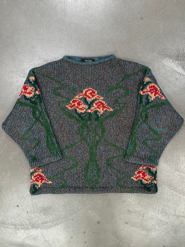 A/W1986 Jean Paul Gaultier intarsia floral knit