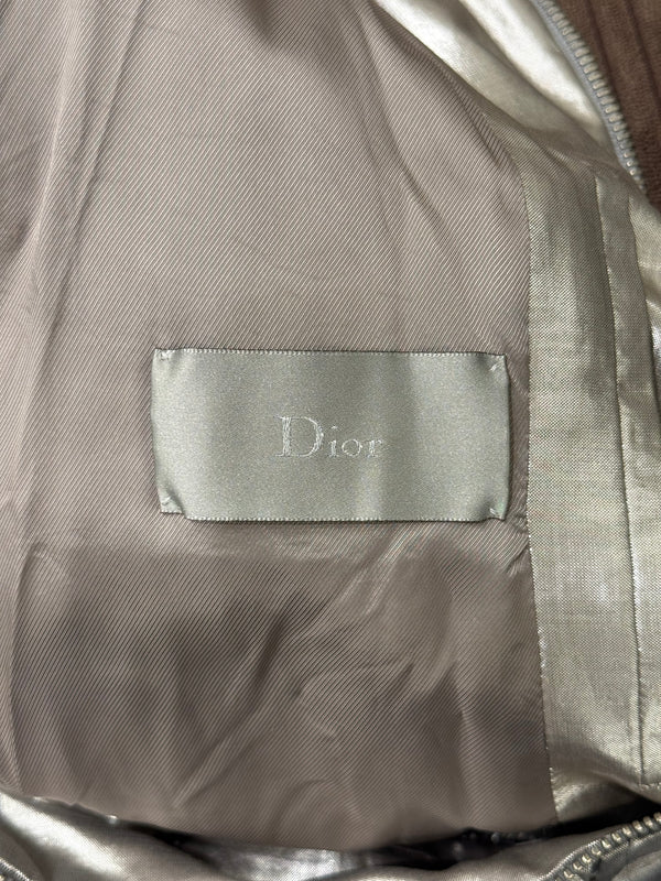 S/S2007 Dior Homme by Hedi Slimane runway silver metallic bomber jacket