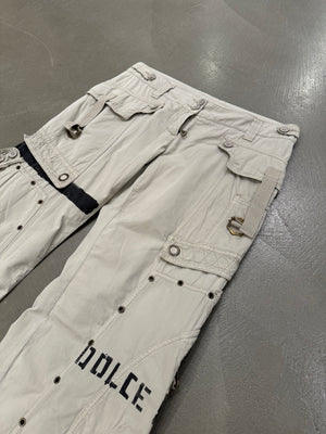 S/S2004 Dolce & Gabbana printed bondage cargo pants
