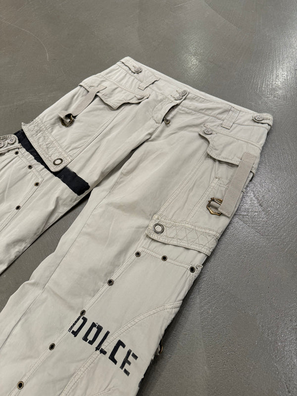 S/S2004 Dolce & Gabbana printed bondage cargo pants