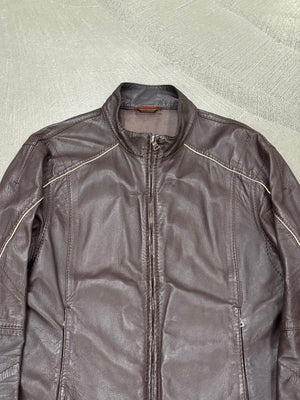 2000S Prada biker leather jacket