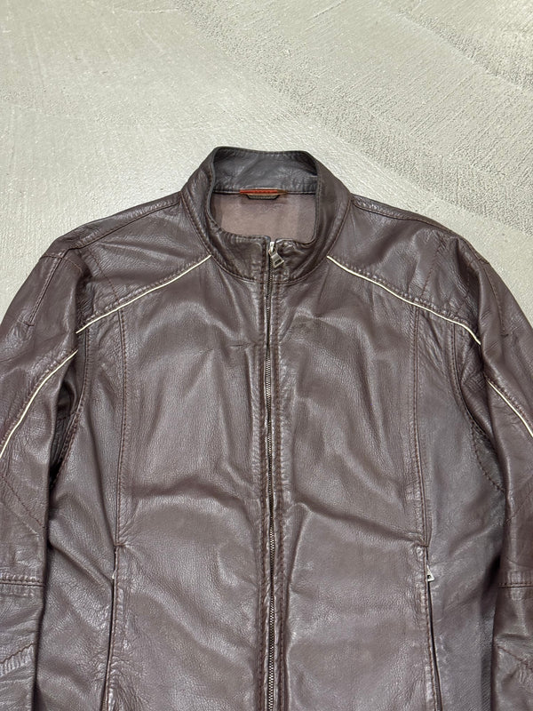 2000S Prada biker leather jacket