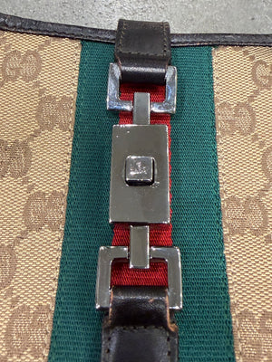 2000s Gucci Monogram GG Jackie shoulder bag