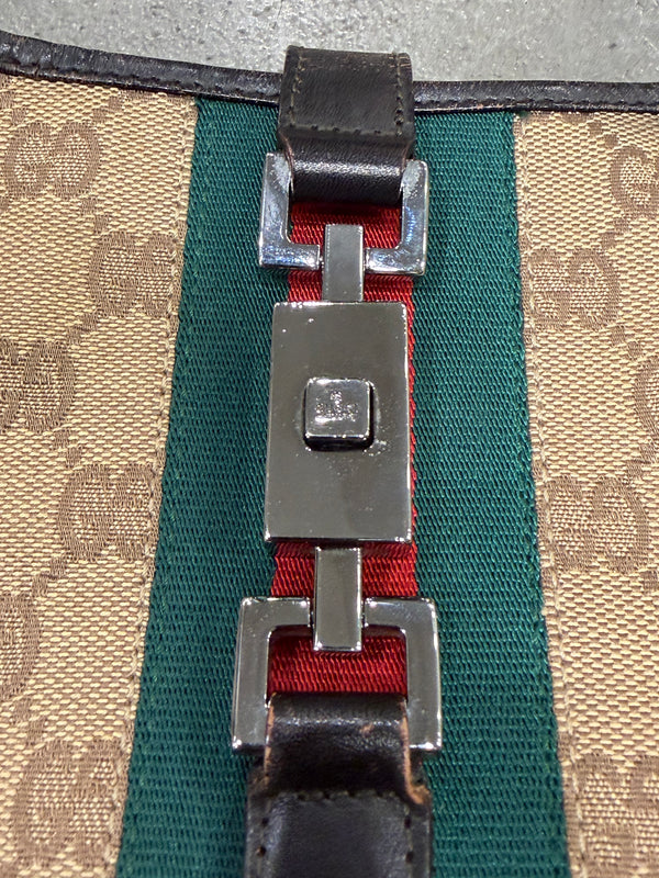 2000s Gucci Monogram GG Jackie shoulder bag