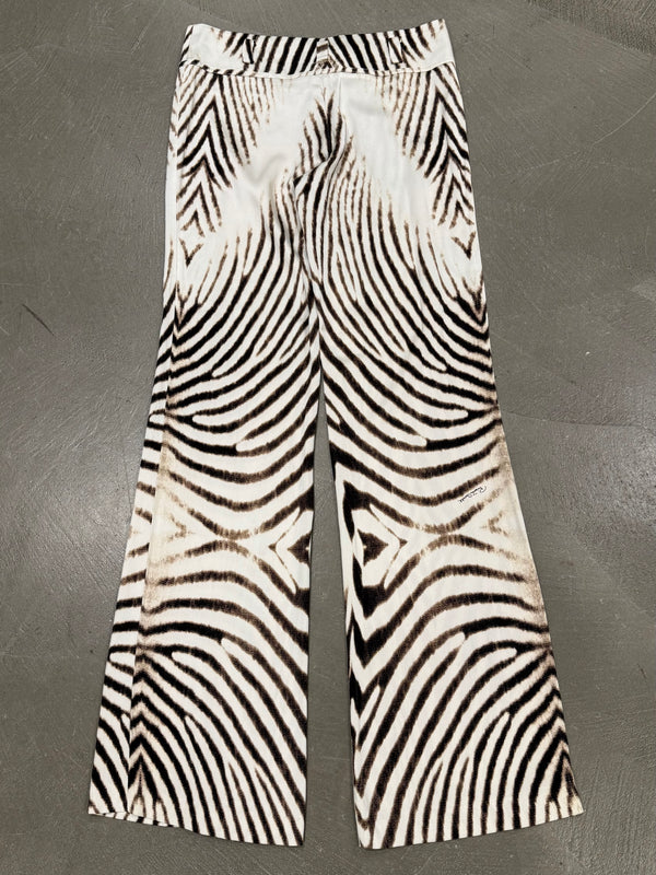 2000s Roberto Cavalli “Tigresse” flare pants