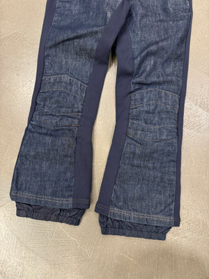 2000s Prada double layer denim/Nylon flared pants