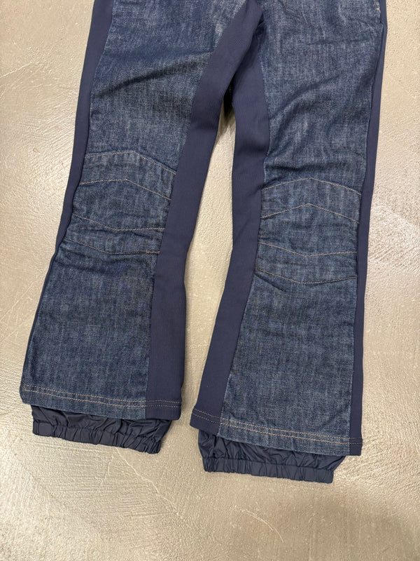 2000s Prada double layer denim/Nylon flared pants