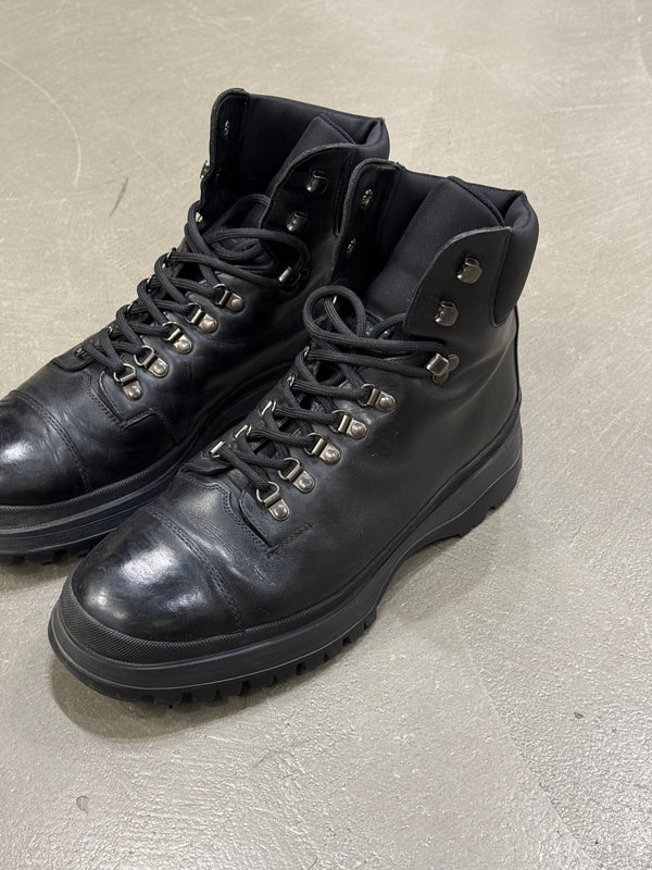 2000s Prada leather combat boots