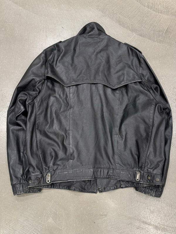 1980s Marithe Francois Girbaud “Compagnie des montagnes & des forets” leather jacket
