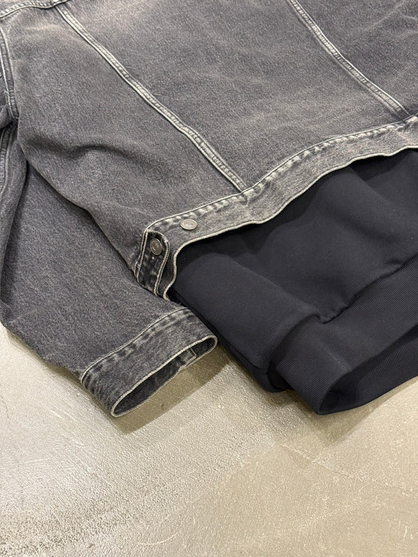 2018 Balenciaga double layer hybrid denim jacket