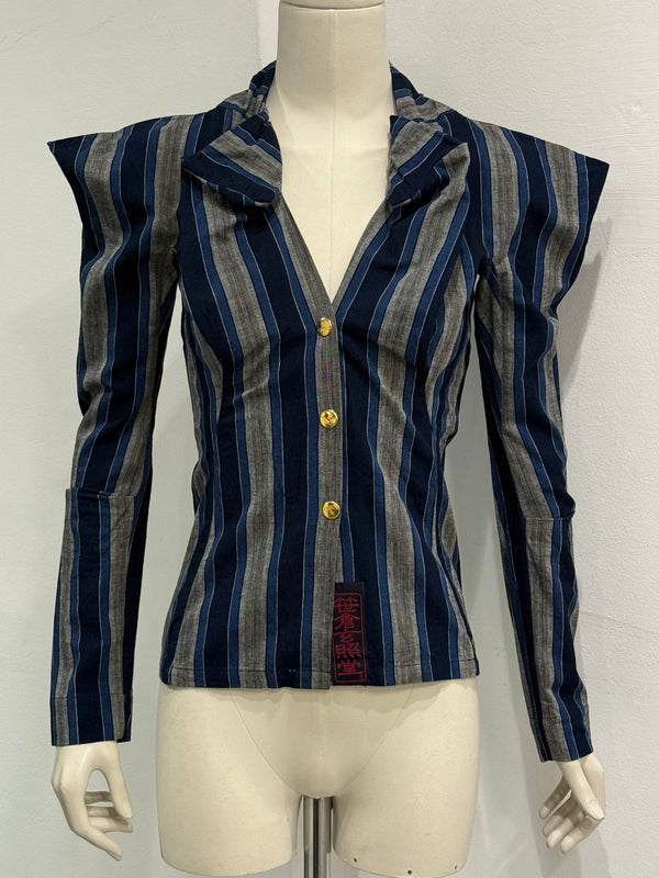 1990s Vivienne Westwood exaggerated shoulders shirt