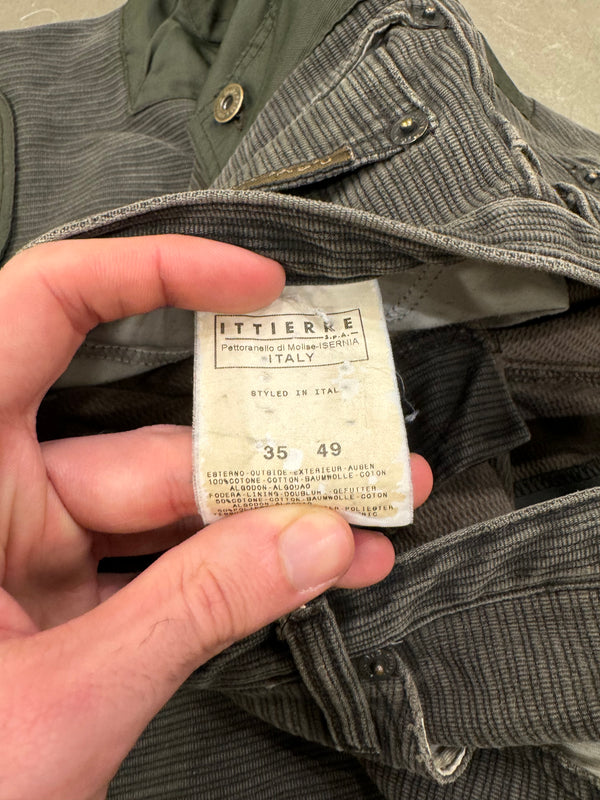 A/W2004 Dolce & Gabbana double layered hybrid combat cargo pants