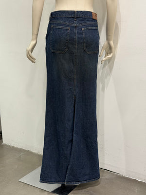2000s Cavalli raw denim long skirt