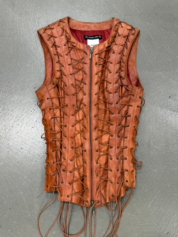 A/W2002 Plein Sud by Fayçal Amor lace-up vest