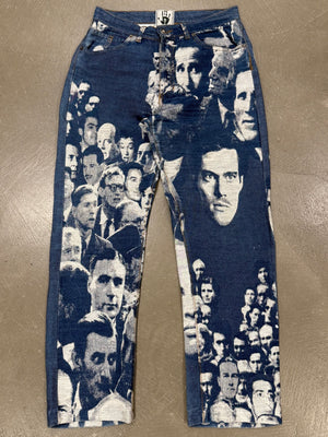 A/W1992 Jean Paul Gaultier jacquard face denim