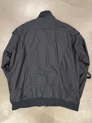 2000s Roberto Cavalli soldier parachute bondage bomber jacket