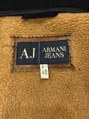 2000s Armani faded faux shearling jacket