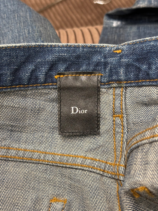 F/W 2003 Dior by Hedi Slimane green waxed denim