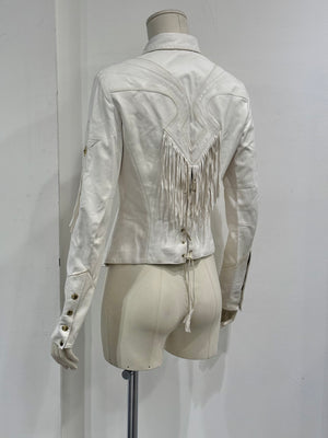 S/S2004 Roberto Cavalli runway western leather jacket