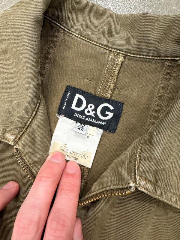 S/S2003 Dolce & Gabbana worker light zipper bomber jacket