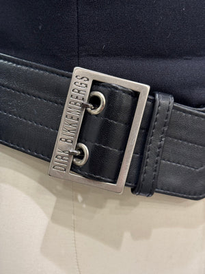 1990s Dirk Bikkembergs backzip vest with leather belt