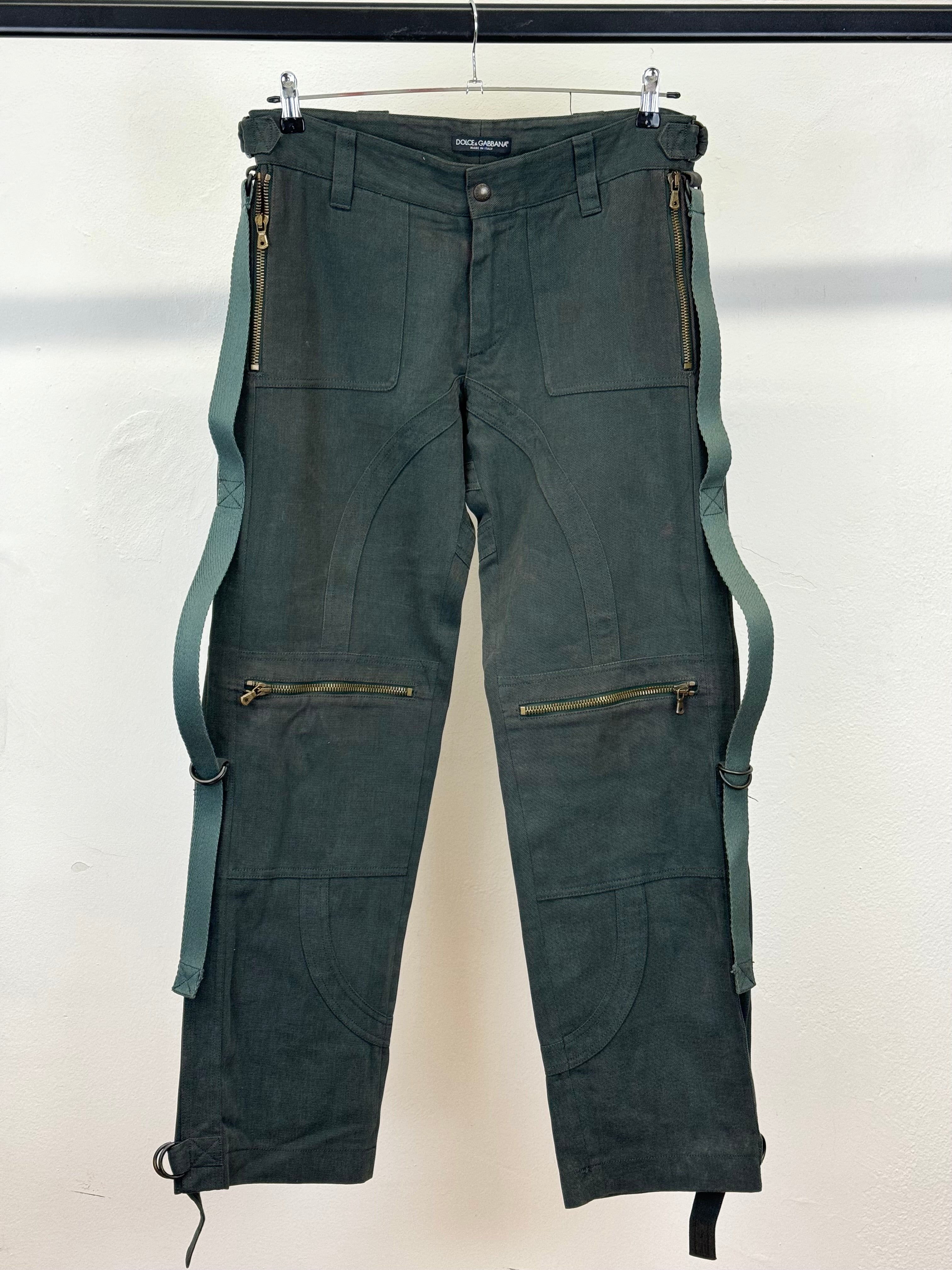 A/W2003 Dolce & Gabbana parachute bondage pants