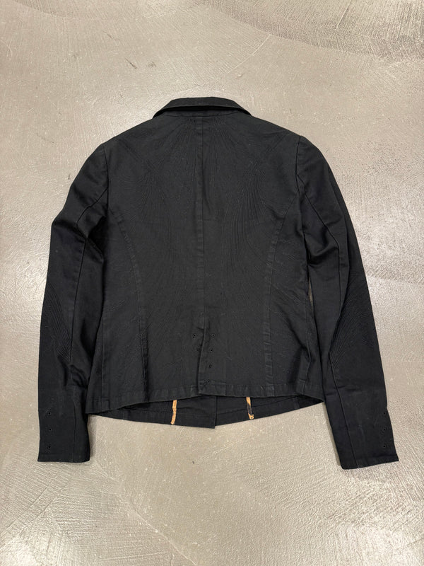 2000s Roberto Cavalli embroidered spider web blazer