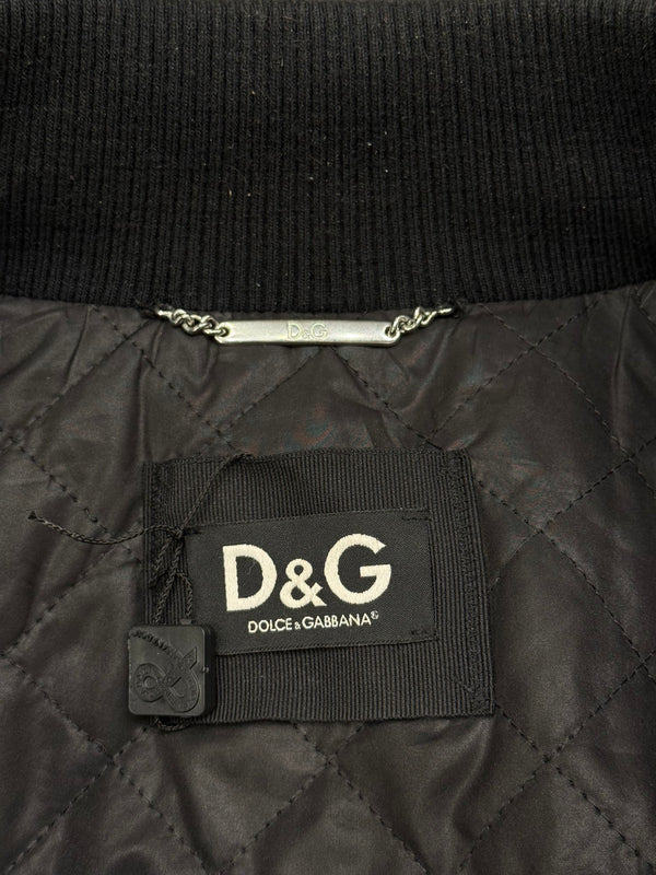 2000s Dolce & Gabbana cargo leather bomber jacket