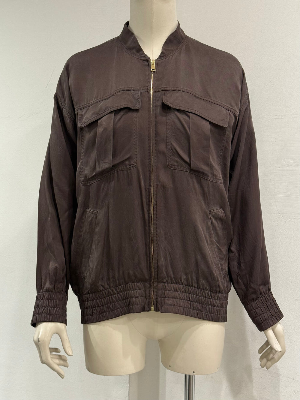 2013 Gucci silk field bomber jacket
