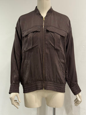 2013 Gucci silk field bomber jacket