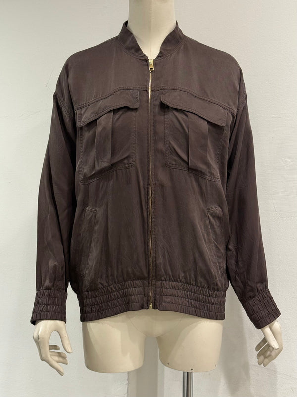 2013 Gucci silk field bomber jacket