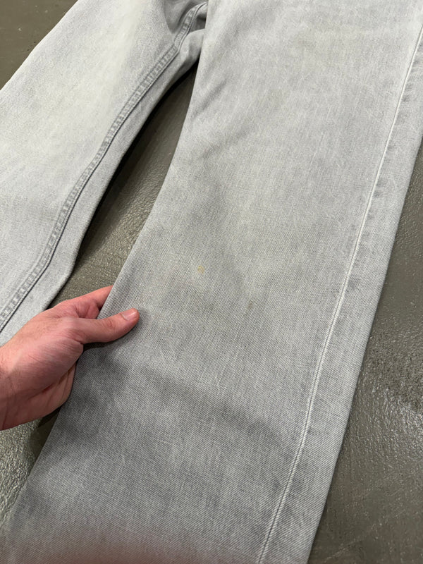1990s Helmut Lang vintage grey faded denim